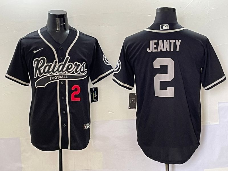 Men 2025 Oakland Raiders 2 Jeanty Black Joint Name Nike Limited NFL Jersey style 5